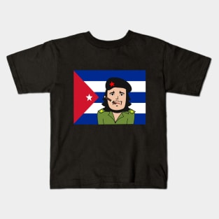 Cuban guerrilla patriotic flag Che Guevara with cigar Kids T-Shirt